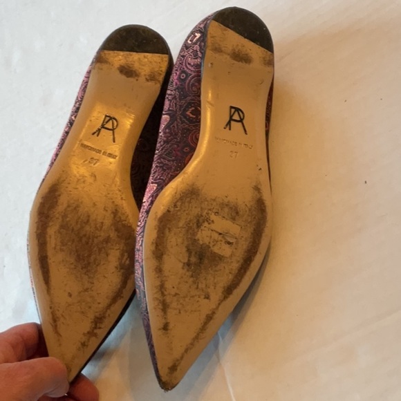 Paul Andrew tapestry pointed toe flats Size 7 EU 37 - Picture 5 of 9